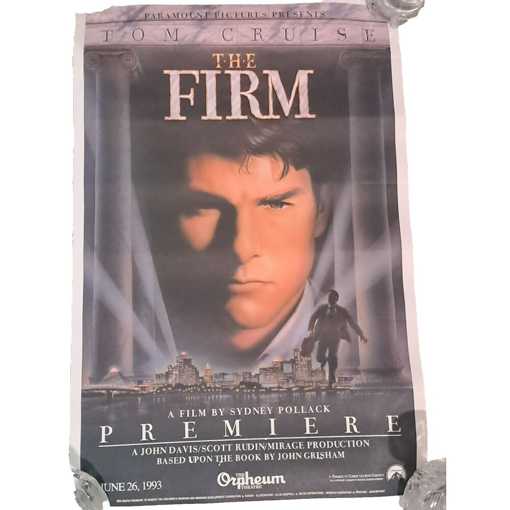Rare The Firm Tom Cruise Orpheum Theater Premiere Night Poster 25x16